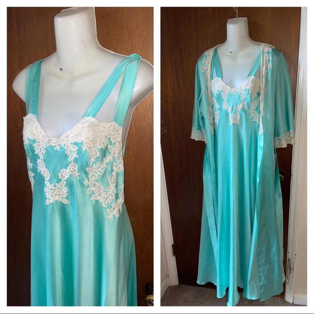 Tiffany Blue Peignoir Set